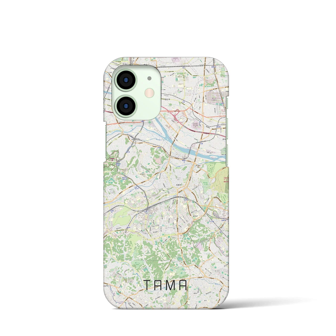 【多摩(東京都)】地図柄iPhoneケース(バックカバータイプ)