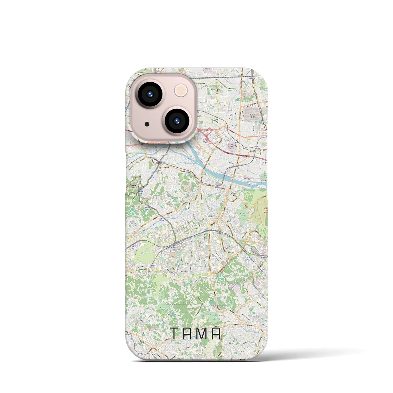 【多摩(東京都)】地図柄iPhoneケース(バックカバータイプ)