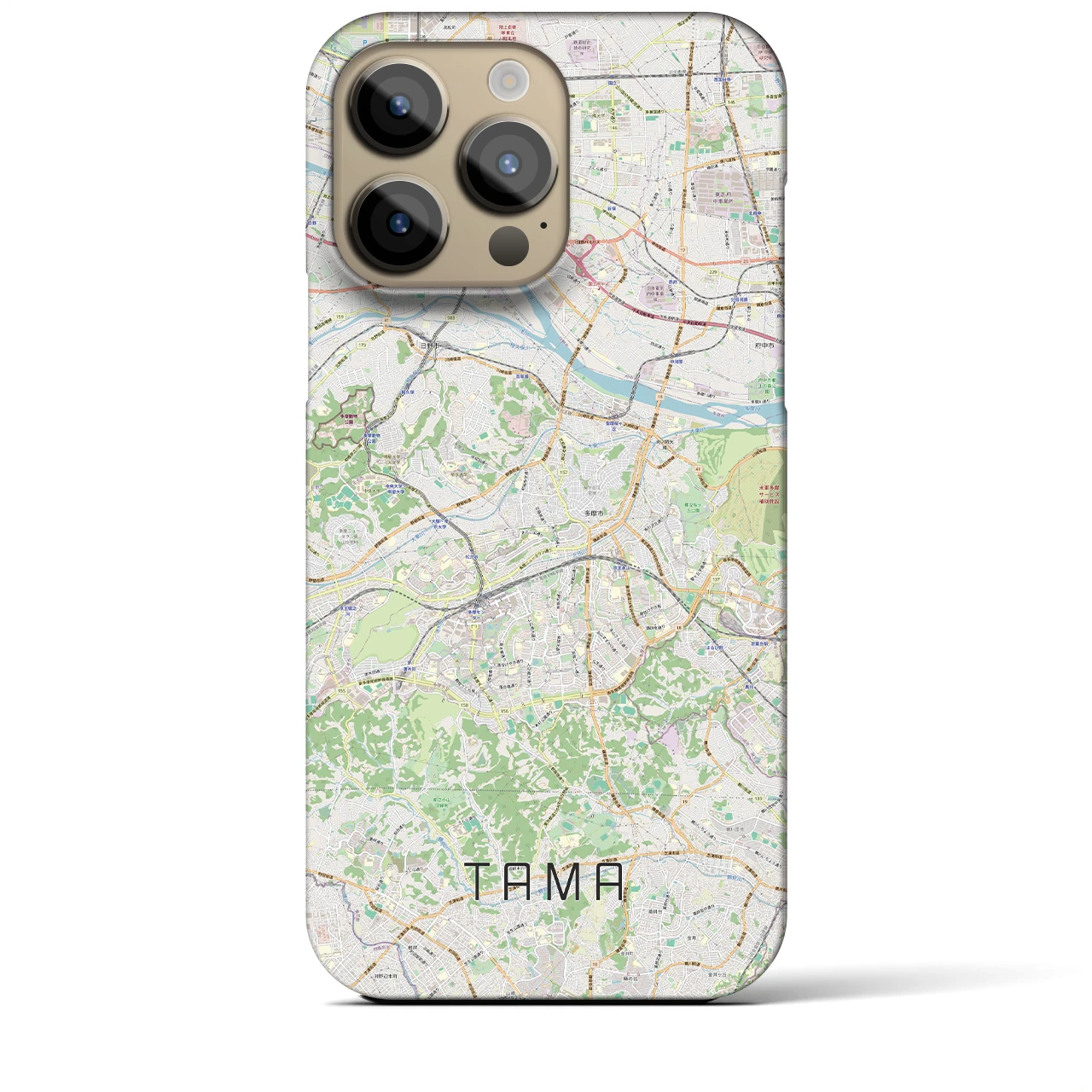 【多摩(東京都)】地図柄iPhoneケース(バックカバータイプ)