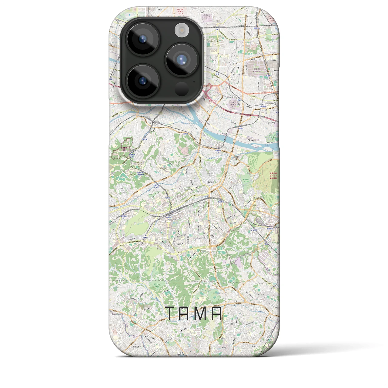 【多摩(東京都)】地図柄iPhoneケース(バックカバータイプ)