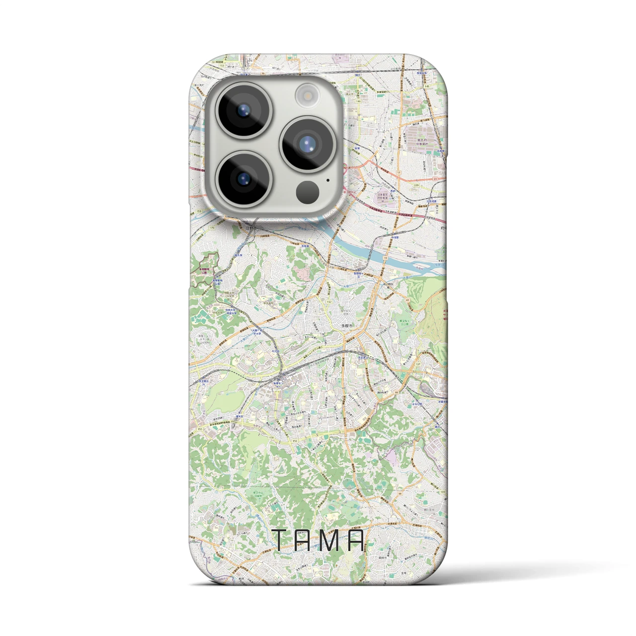 【多摩(東京都)】地図柄iPhoneケース(バックカバータイプ)