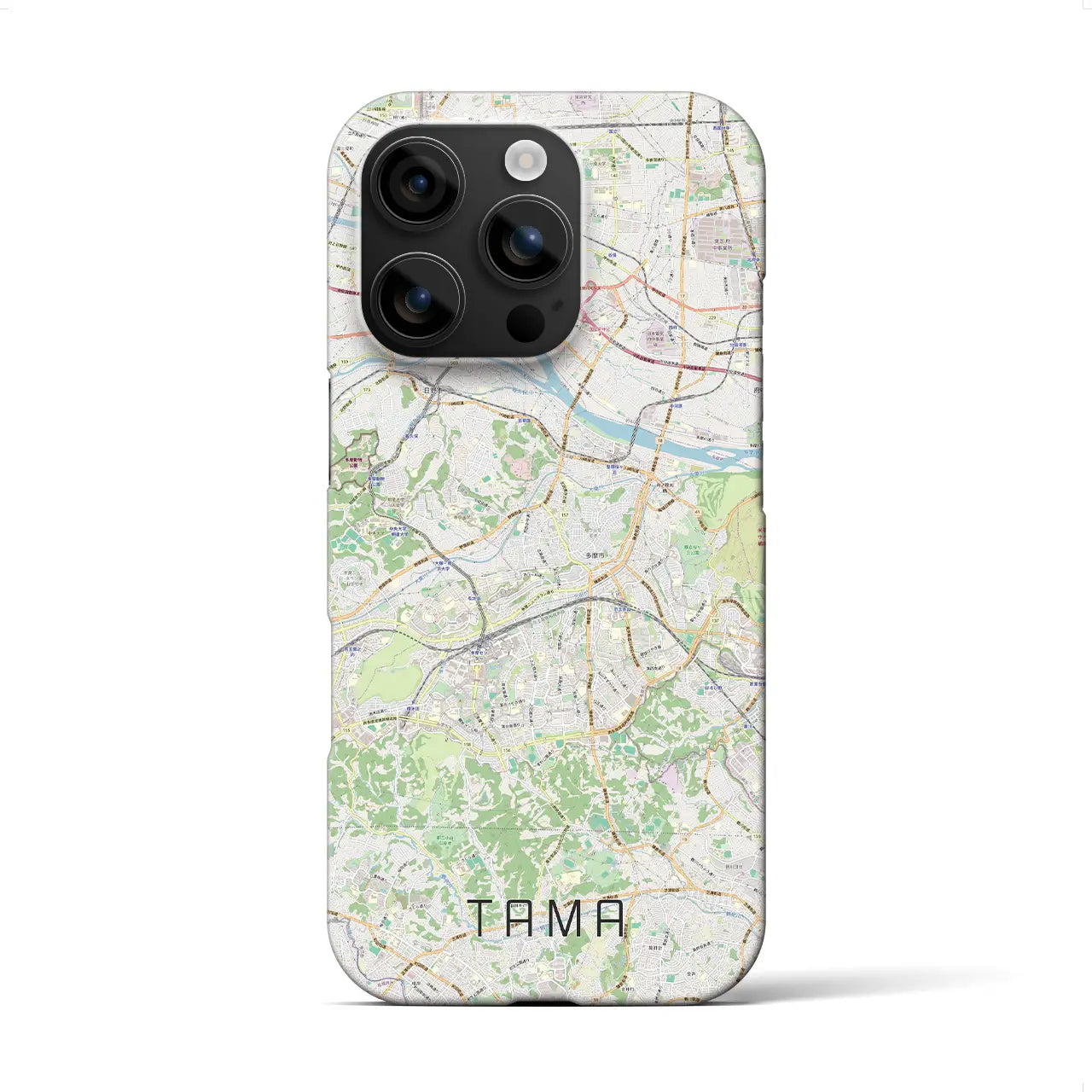 【多摩(東京都)】地図柄iPhoneケース(バックカバータイプ)
