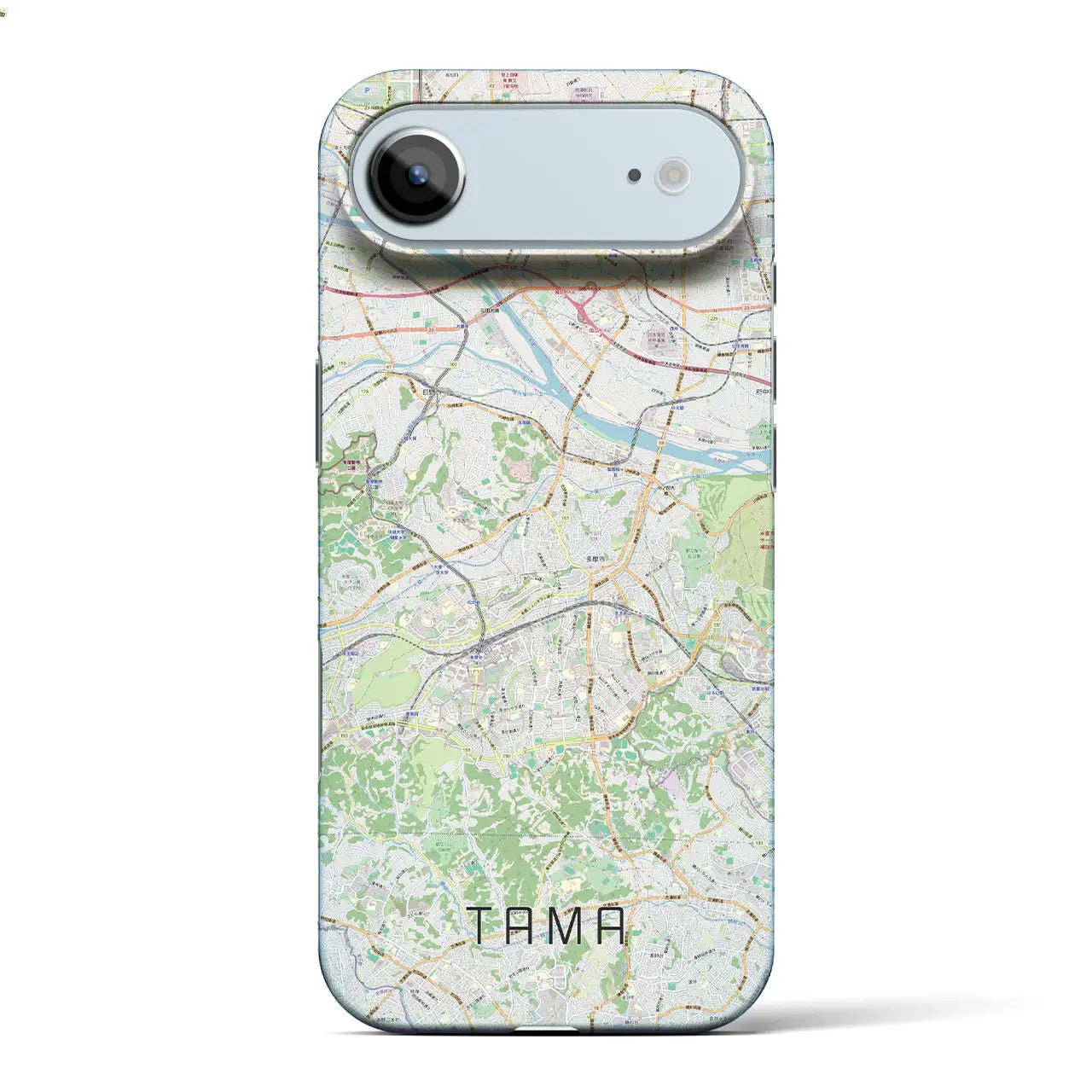 【多摩(東京都)】地図柄iPhoneケース(バックカバータイプ)