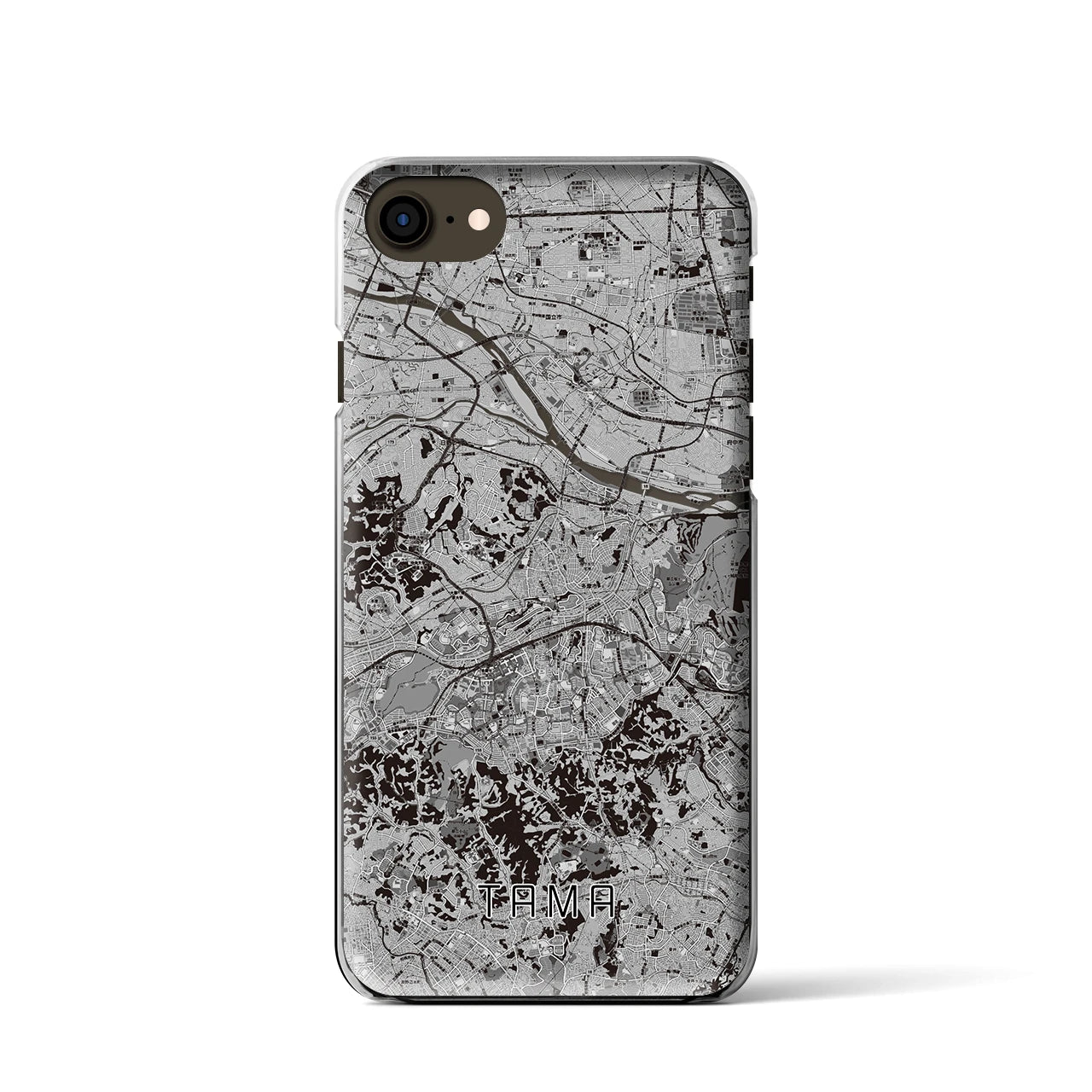 【多摩(東京都)】地図柄iPhoneケース(クリアタイプ)