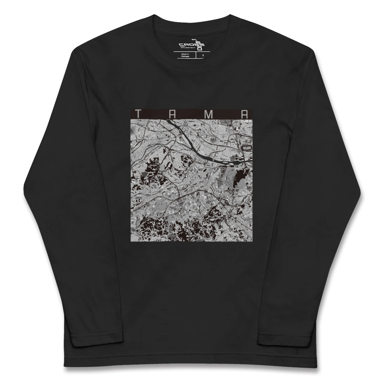 【多摩(東京都)】地図柄ロングスリーブTシャツ