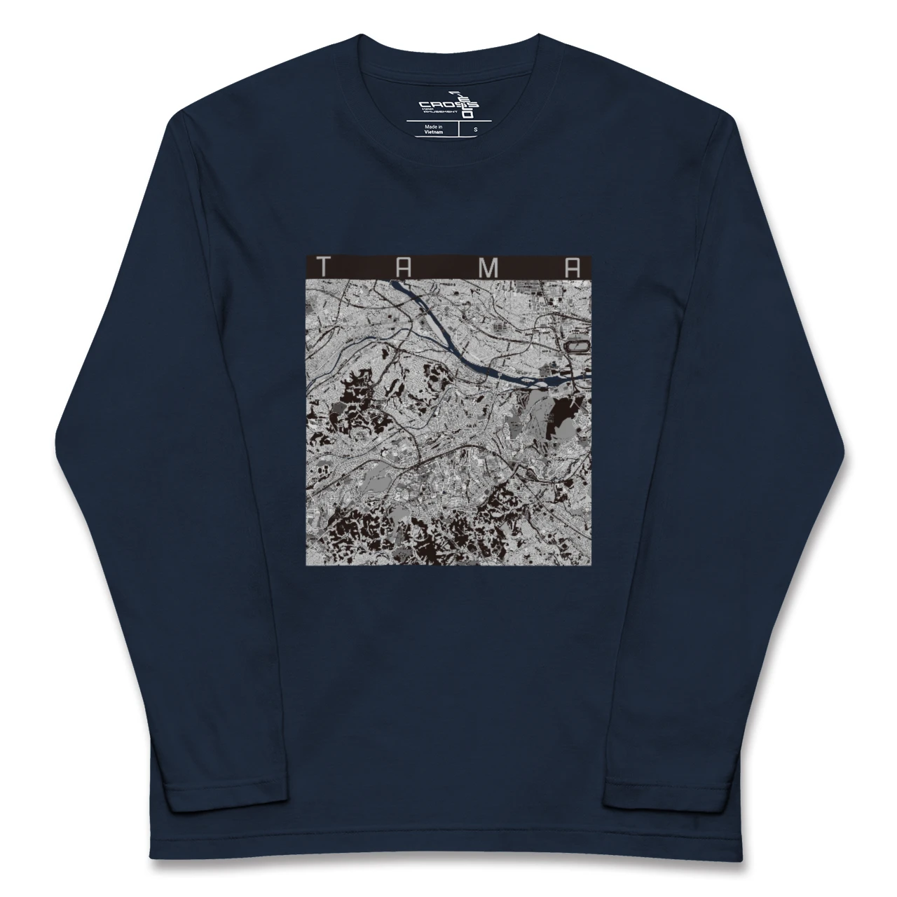 【多摩(東京都)】地図柄ロングスリーブTシャツ