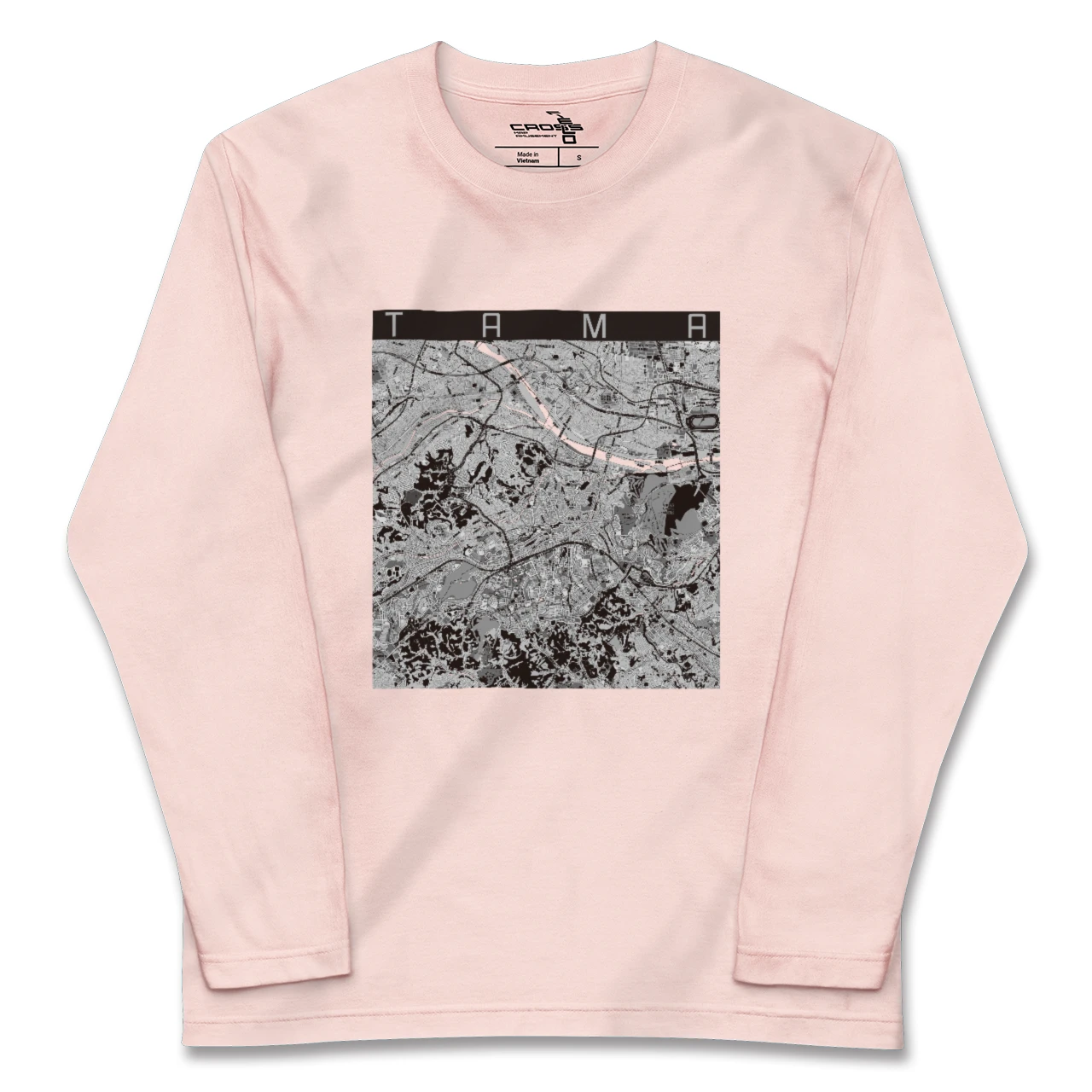 【多摩(東京都)】地図柄ロングスリーブTシャツ