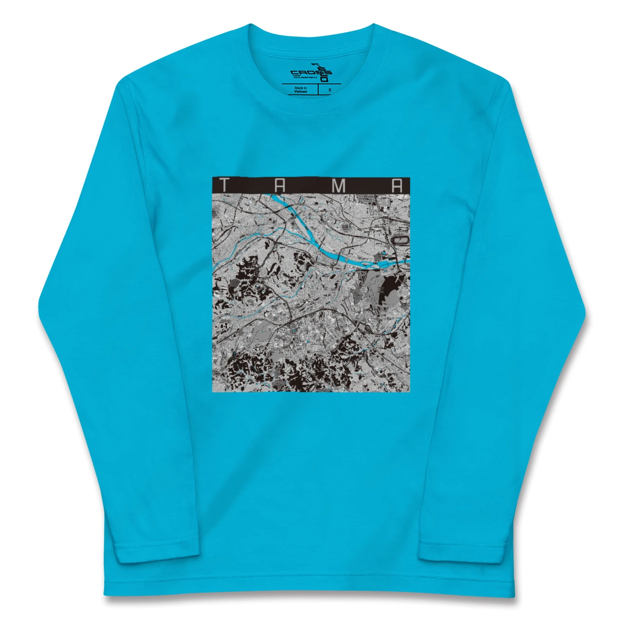 【多摩(東京都)】地図柄ロングスリーブTシャツ