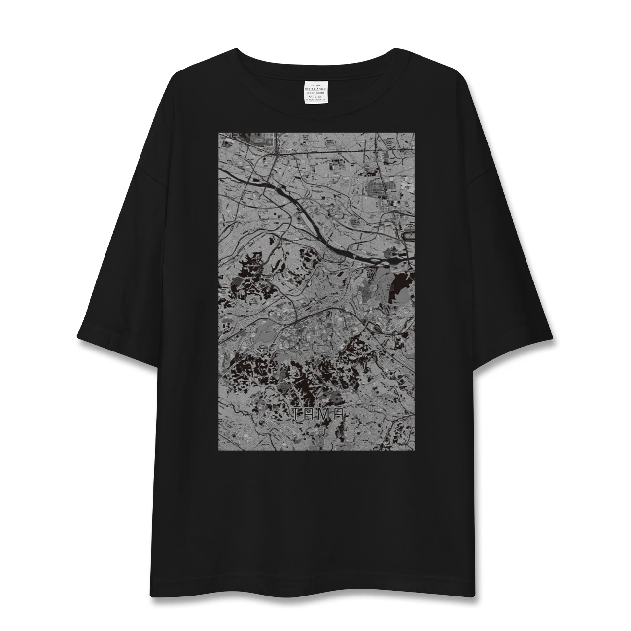 【多摩(東京都)】地図柄ビッグシルエットTシャツ