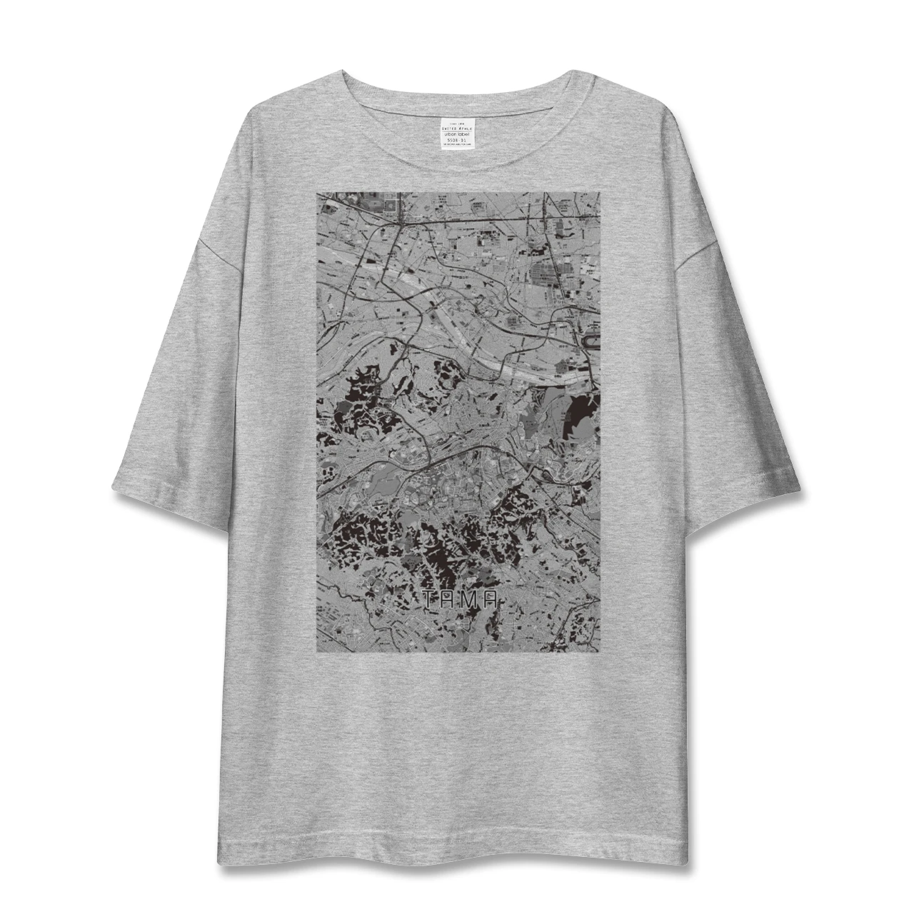 【多摩(東京都)】地図柄ビッグシルエットTシャツ