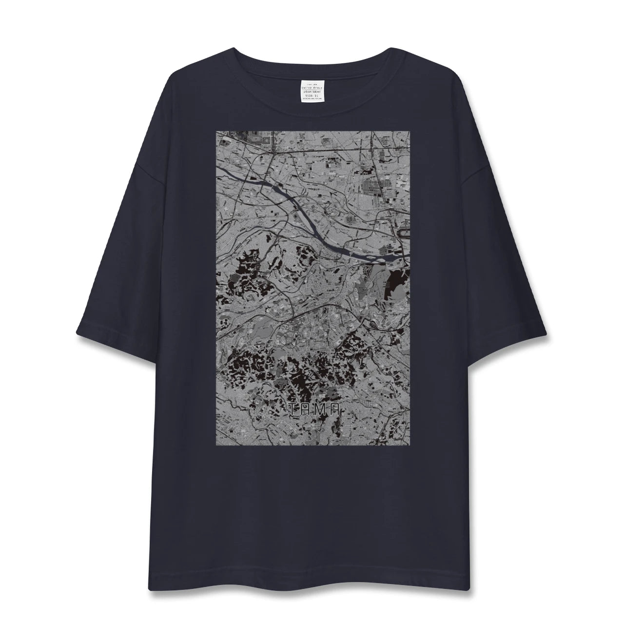 【多摩(東京都)】地図柄ビッグシルエットTシャツ