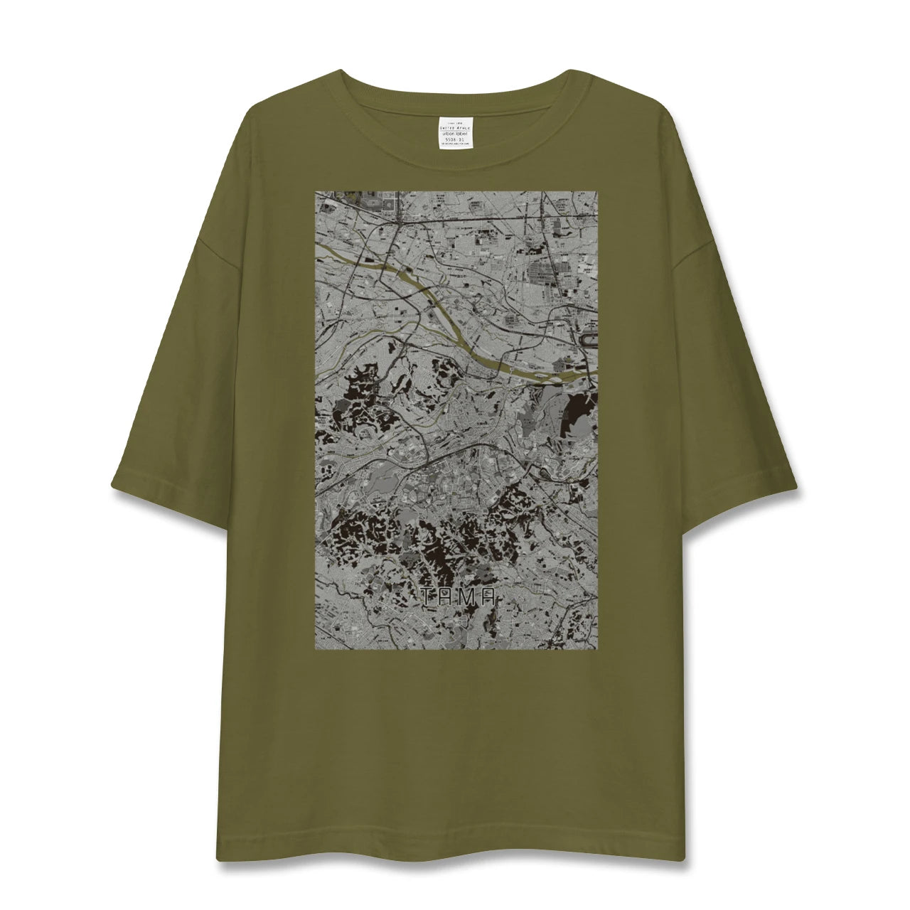 【多摩(東京都)】地図柄ビッグシルエットTシャツ