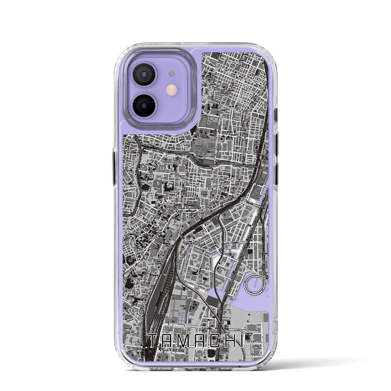 【田町(東京都)】地図柄iPhoneケース(MagSafeタイプ)