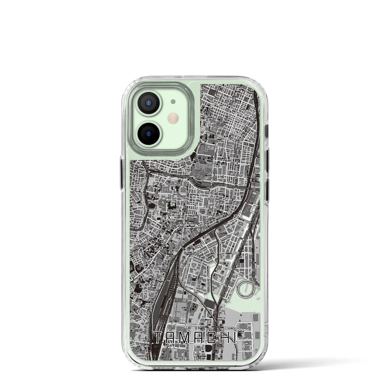 【田町(東京都)】地図柄iPhoneケース(MagSafeタイプ)