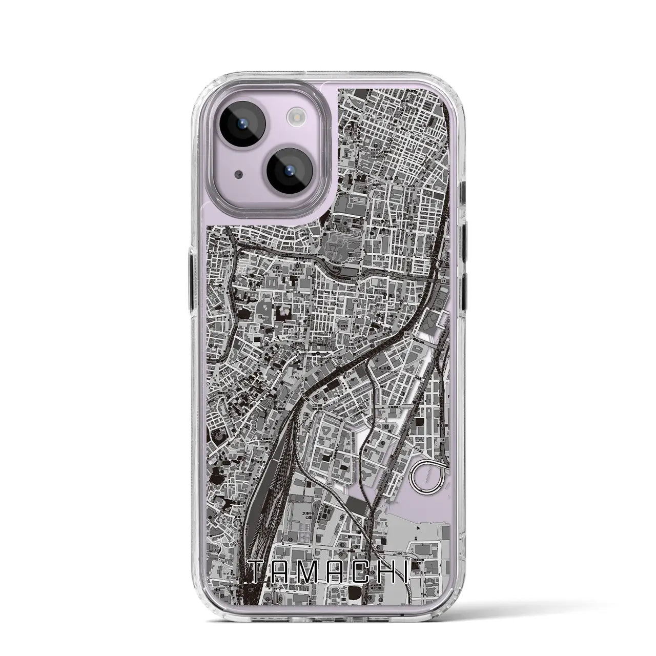 【田町(東京都)】地図柄iPhoneケース(MagSafeタイプ)