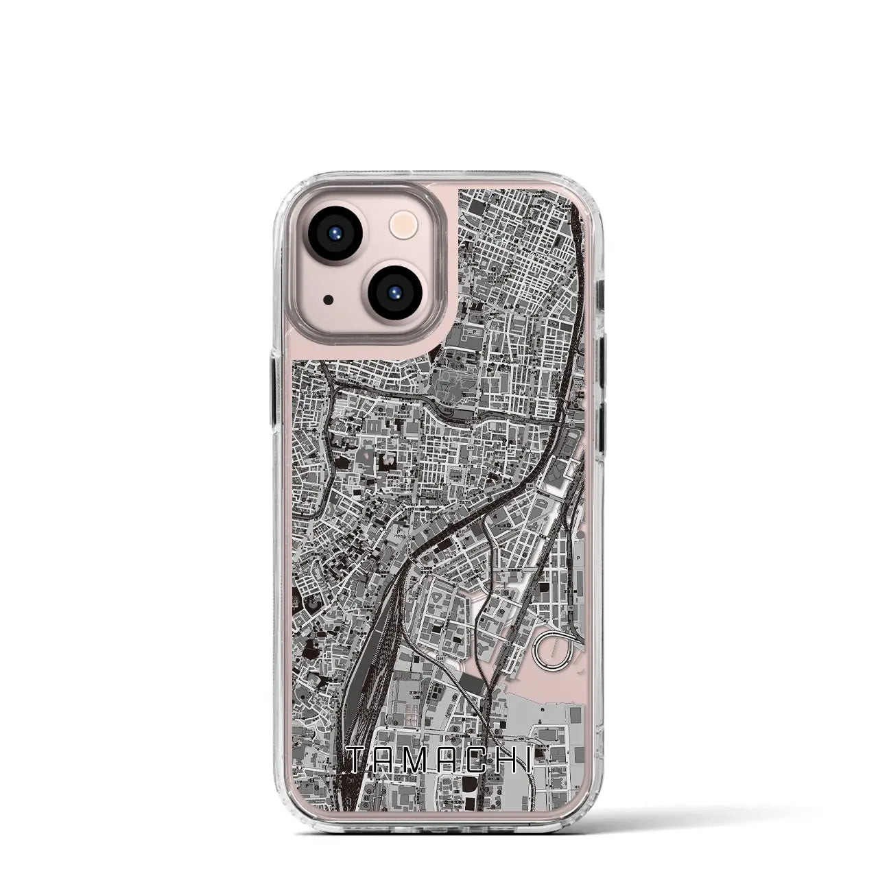 【田町(東京都)】地図柄iPhoneケース(MagSafeタイプ)