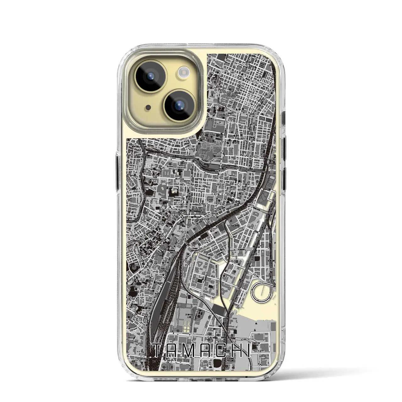 【田町(東京都)】地図柄iPhoneケース(MagSafeタイプ)
