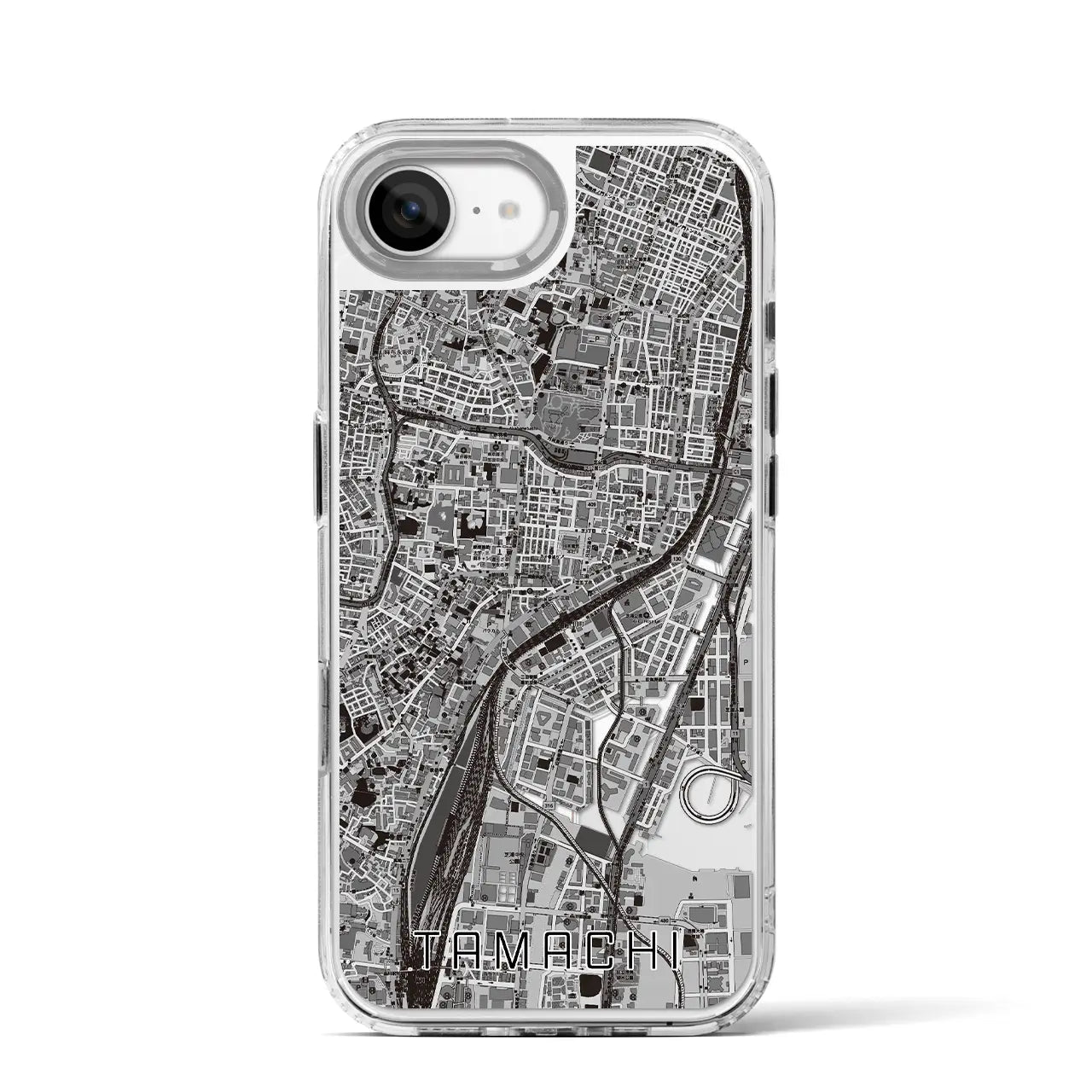 【田町(東京都)】地図柄iPhoneケース(MagSafeタイプ)