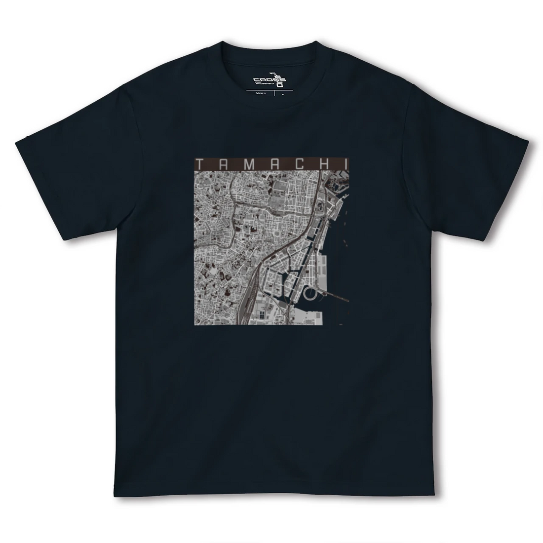 【田町(東京都)】地図柄ヘビーウェイトTシャツ