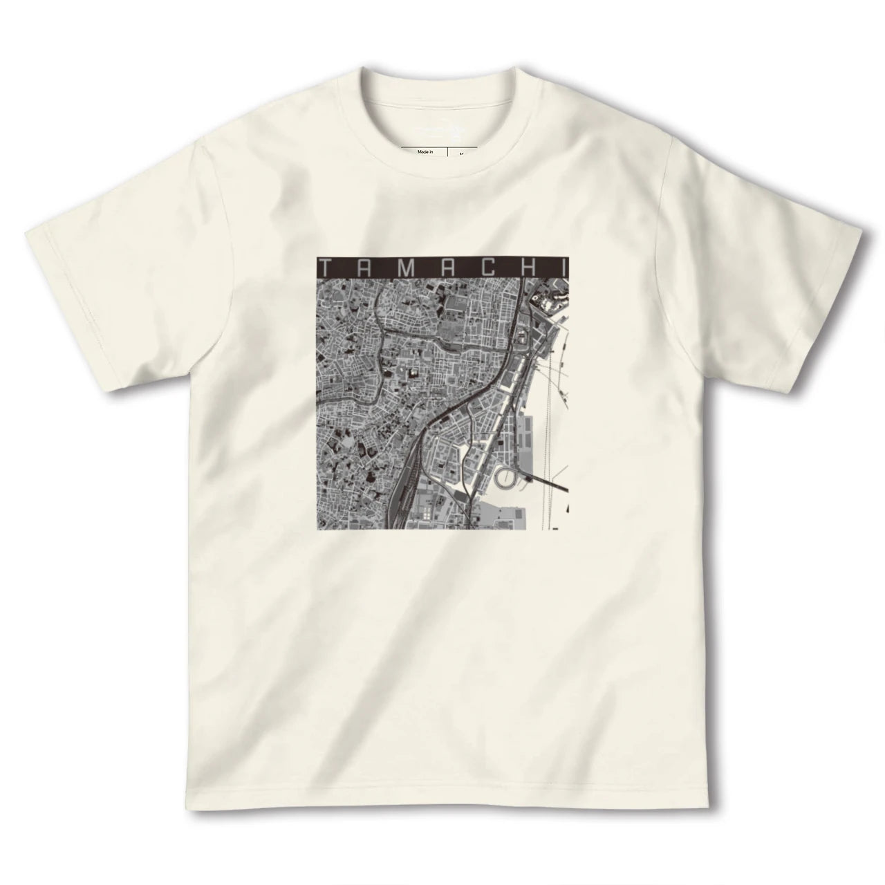 【田町(東京都)】地図柄ヘビーウェイトTシャツ