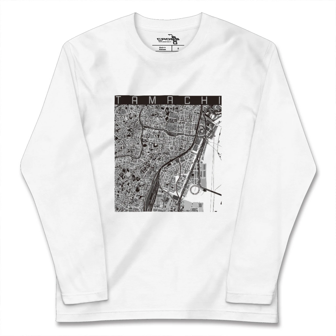 【田町(東京都)】地図柄ロングスリーブTシャツ