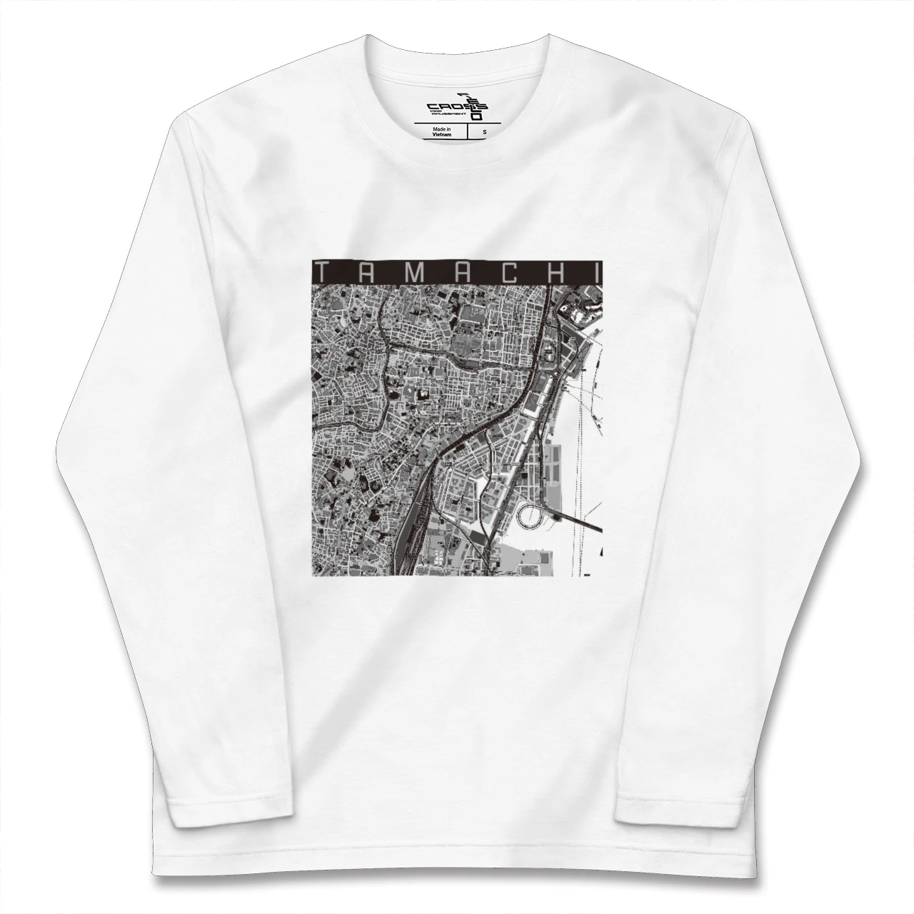 【田町(東京都)】地図柄ロングスリーブTシャツ
