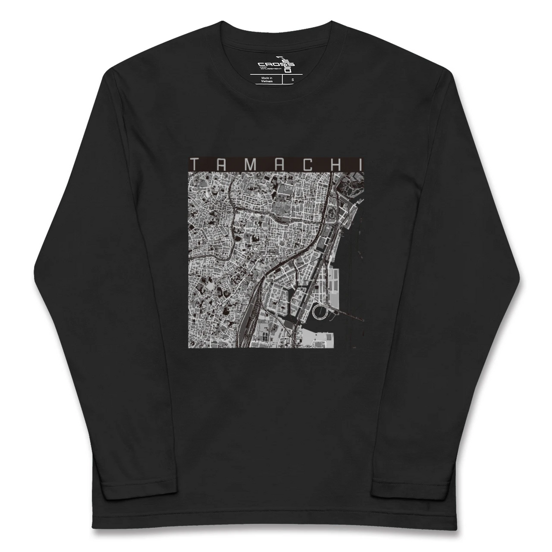 【田町(東京都)】地図柄ロングスリーブTシャツ