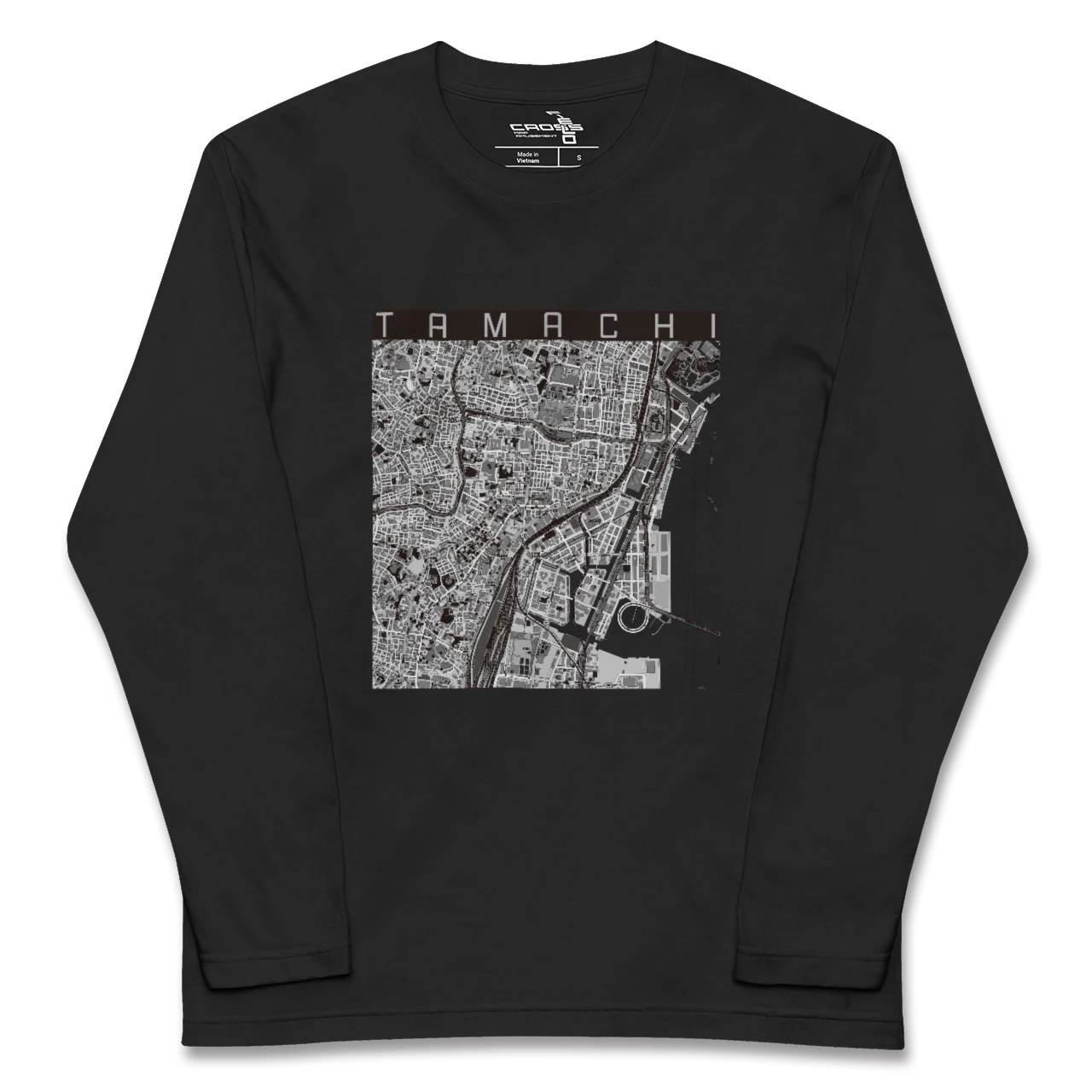 【田町(東京都)】地図柄ロングスリーブTシャツ