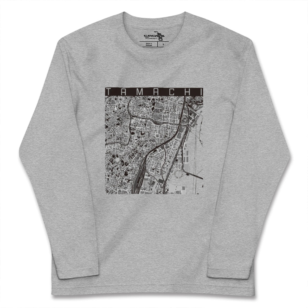 【田町(東京都)】地図柄ロングスリーブTシャツ