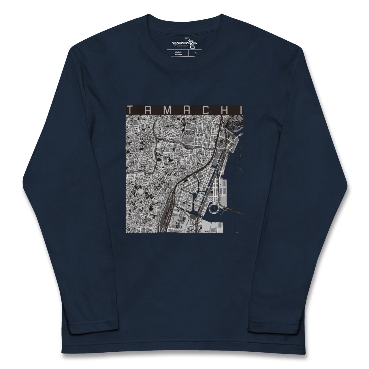 【田町(東京都)】地図柄ロングスリーブTシャツ