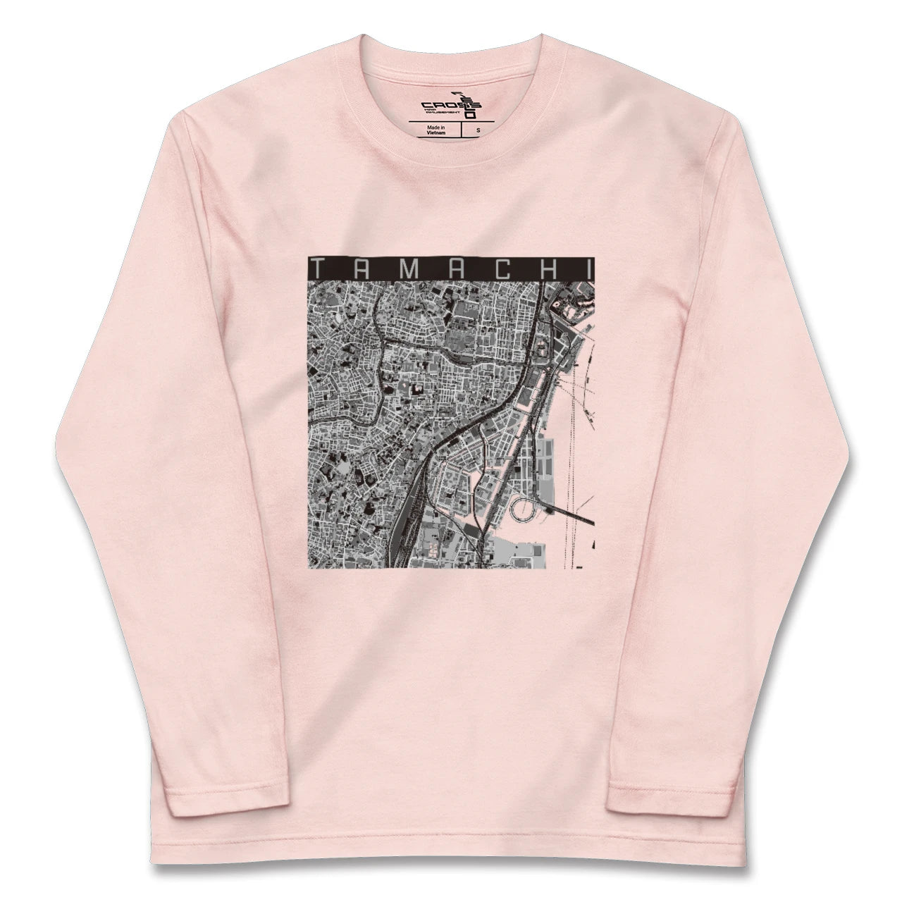 【田町(東京都)】地図柄ロングスリーブTシャツ