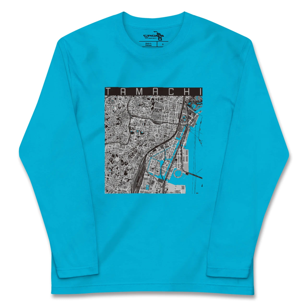 【田町(東京都)】地図柄ロングスリーブTシャツ