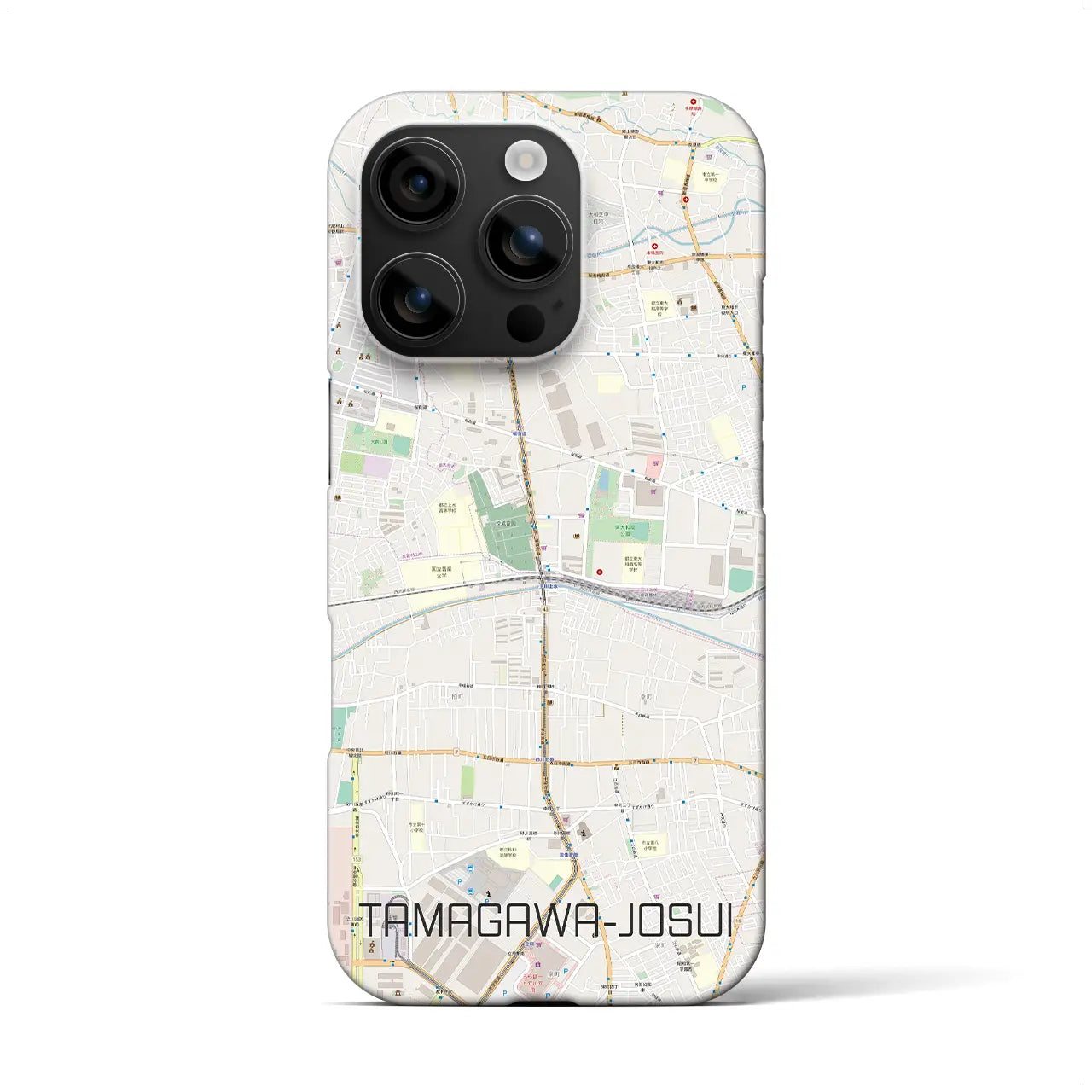 【玉川上水(東京都)】地図柄iPhoneケース(バックカバータイプ)