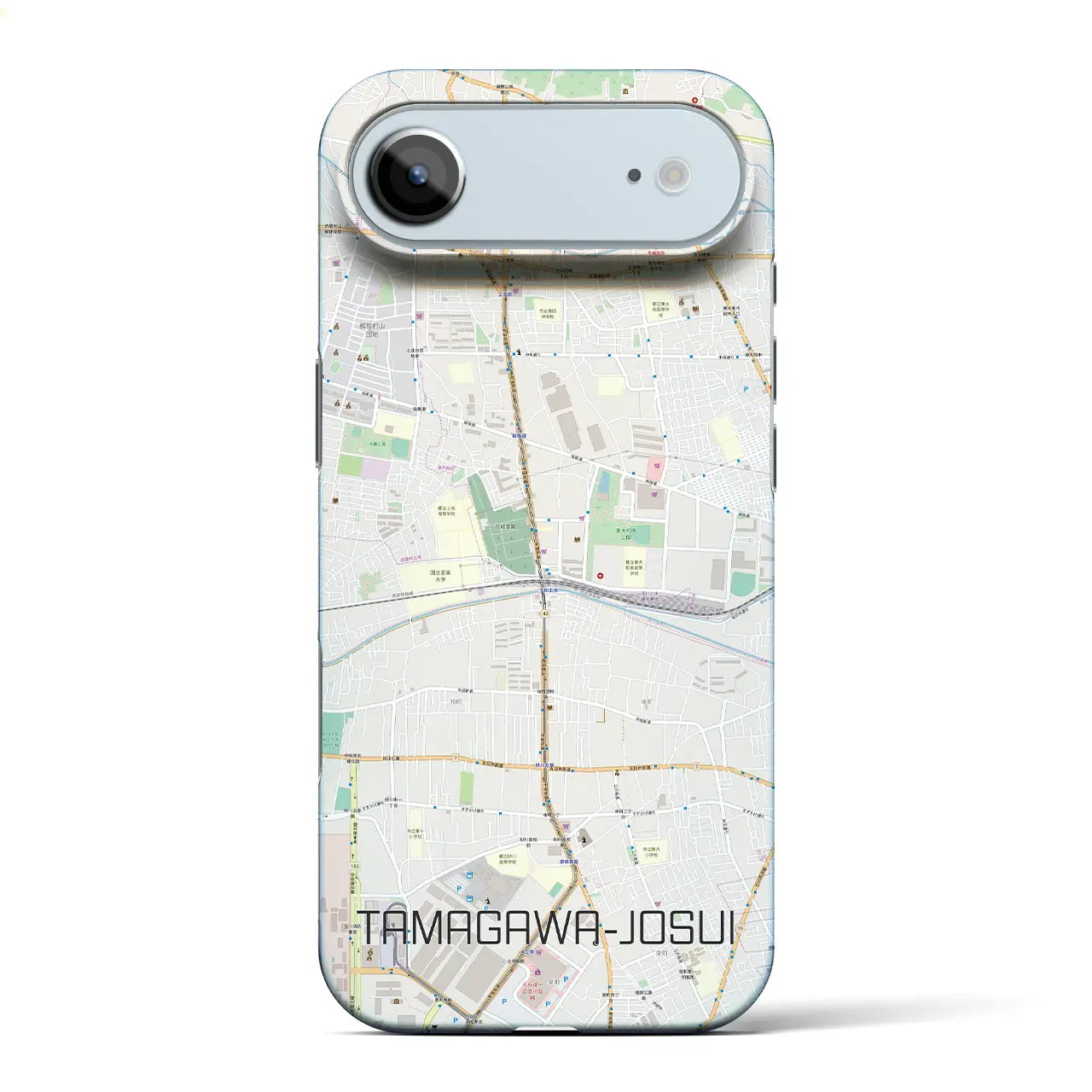 【玉川上水(東京都)】地図柄iPhoneケース(バックカバータイプ)