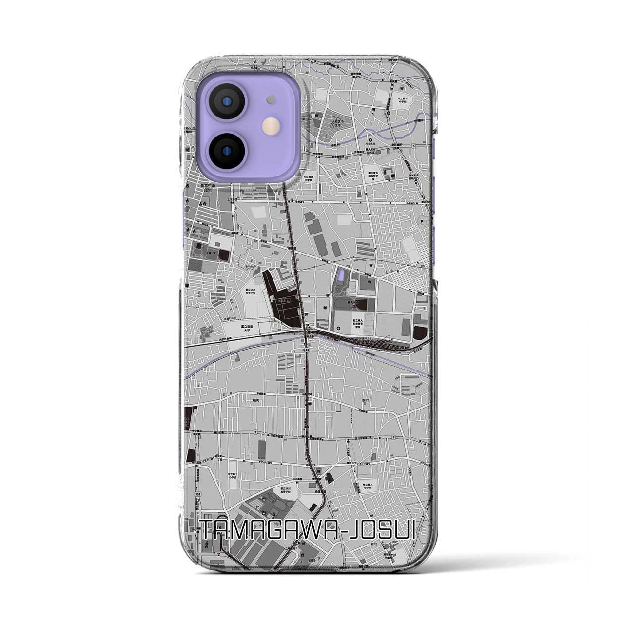 【玉川上水(東京都)】地図柄iPhoneケース(クリアタイプ)