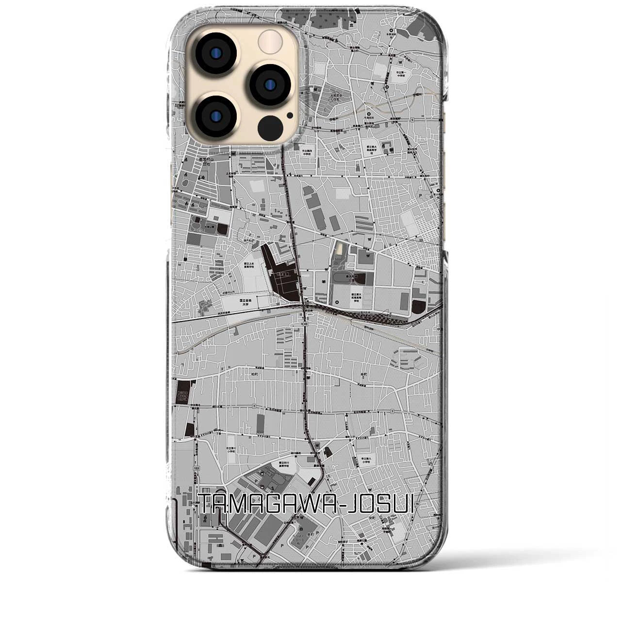 【玉川上水(東京都)】地図柄iPhoneケース(クリアタイプ)