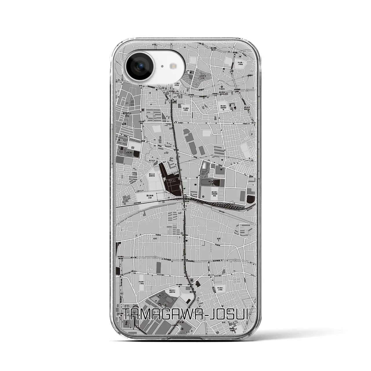 【玉川上水(東京都)】地図柄iPhoneケース(クリアタイプ)