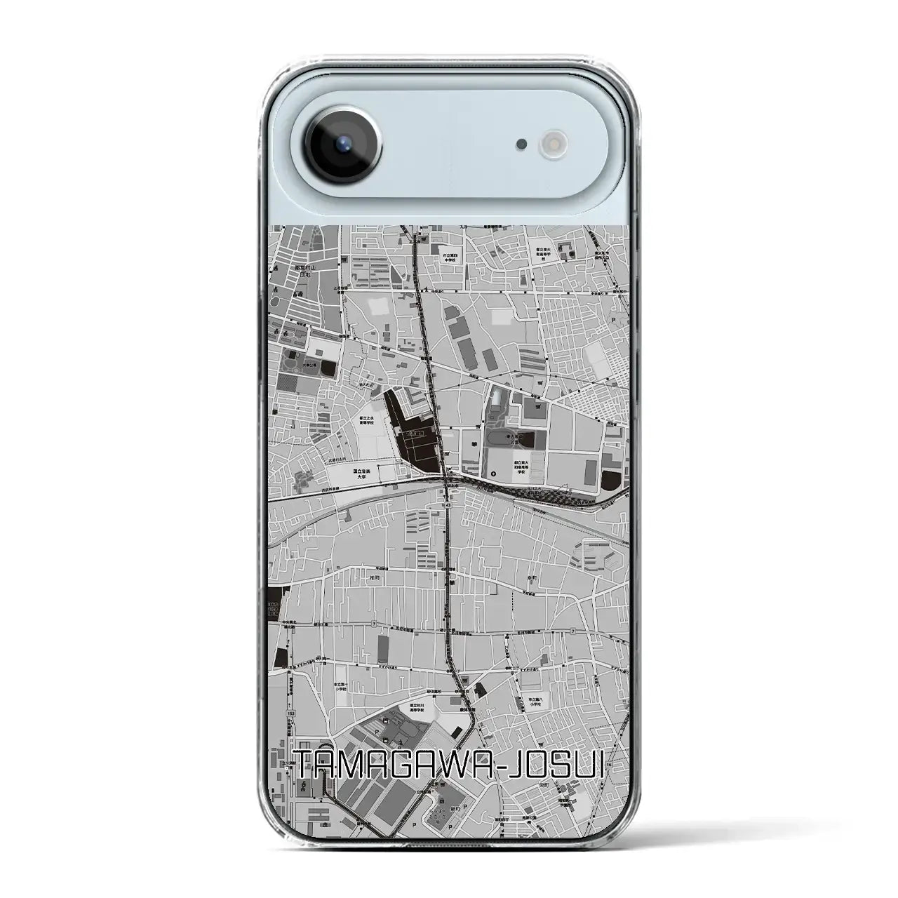 【玉川上水(東京都)】地図柄iPhoneケース(クリアタイプ)