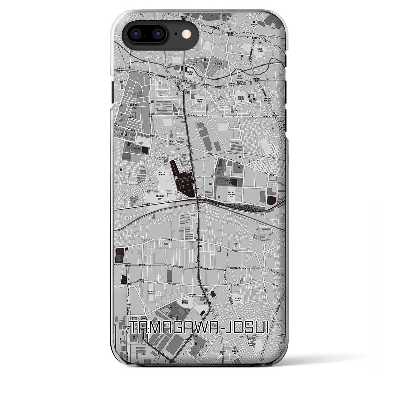 【玉川上水(東京都)】地図柄iPhoneケース(クリアタイプ)