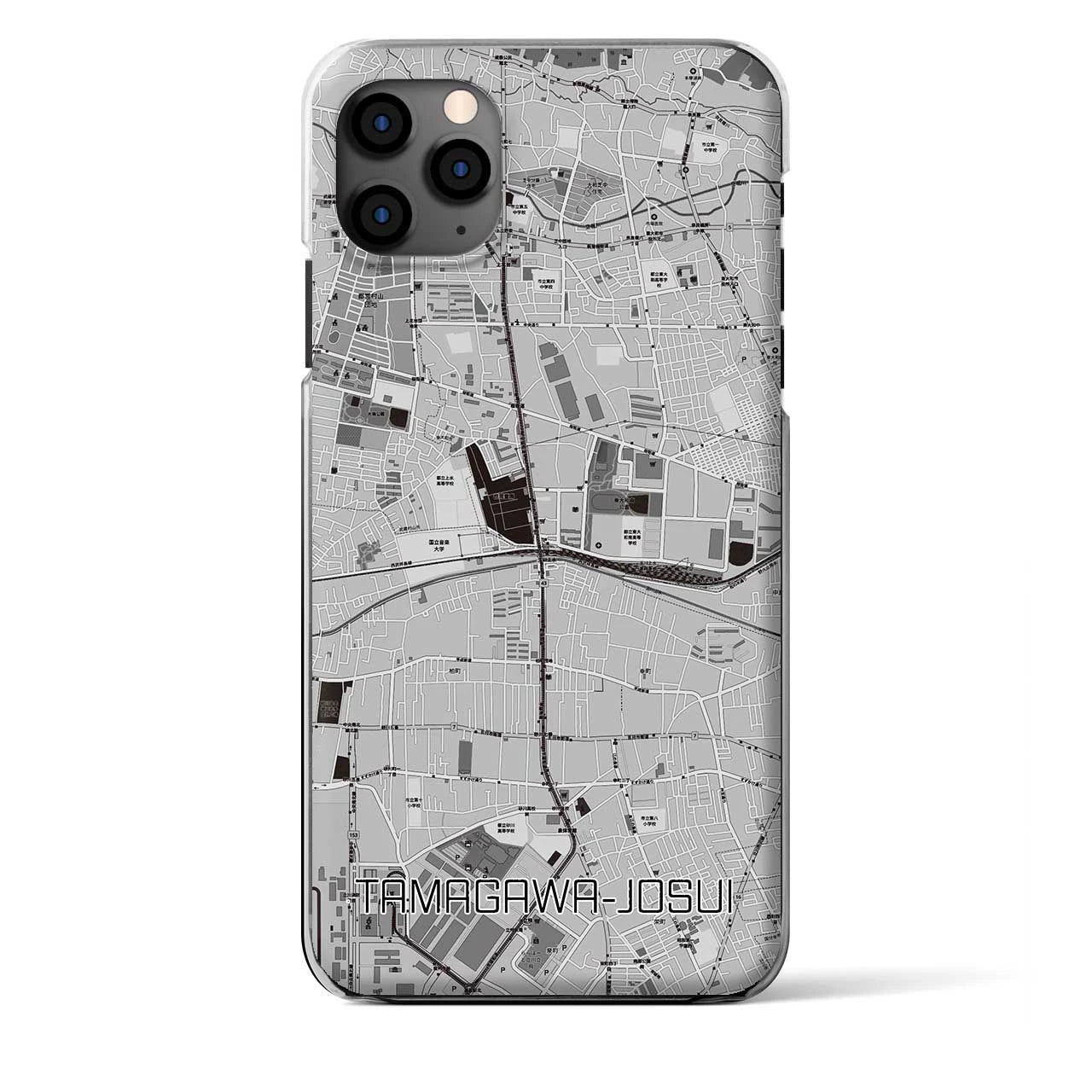 【玉川上水(東京都)】地図柄iPhoneケース(クリアタイプ)