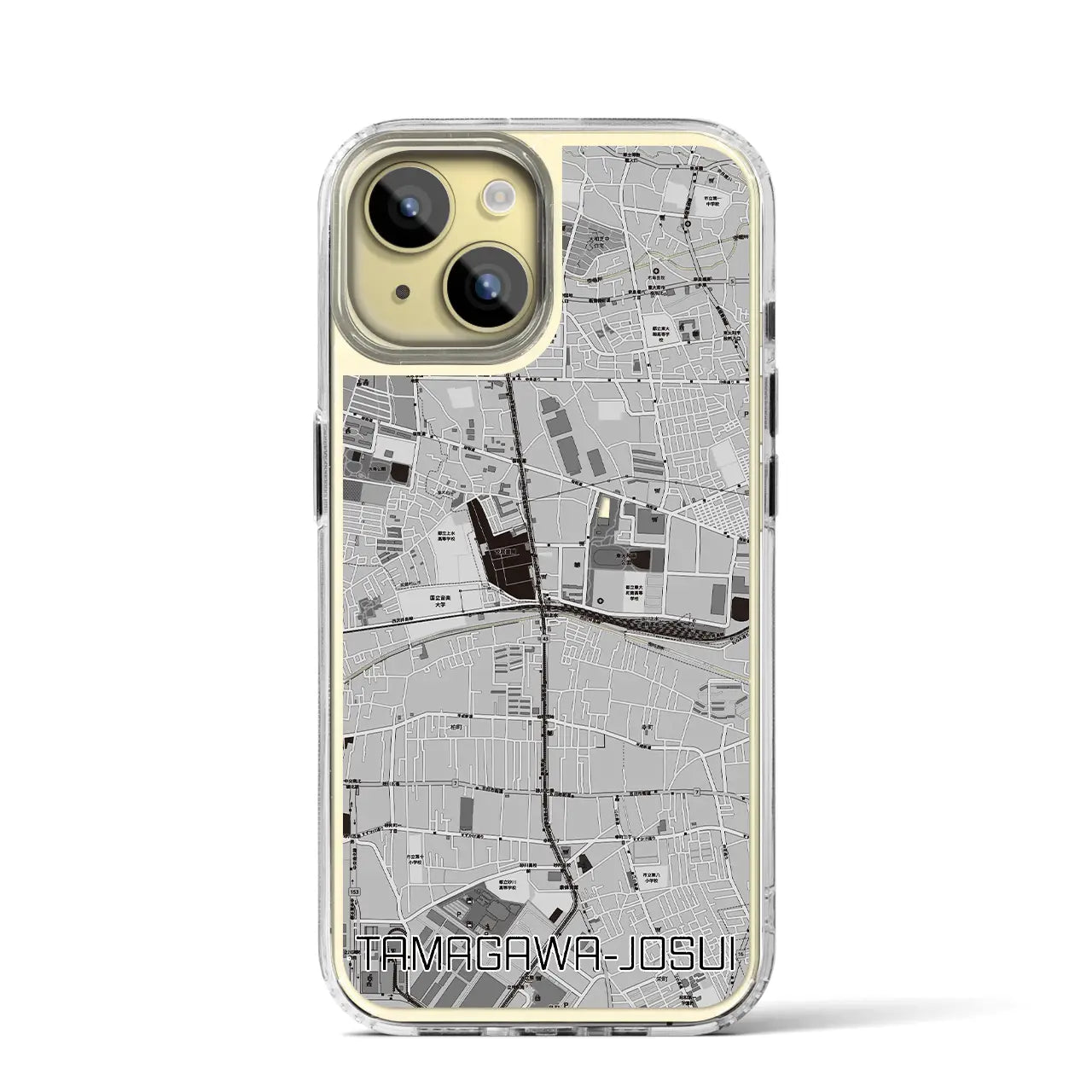 【玉川上水(東京都)】地図柄iPhoneケース(MagSafeタイプ)