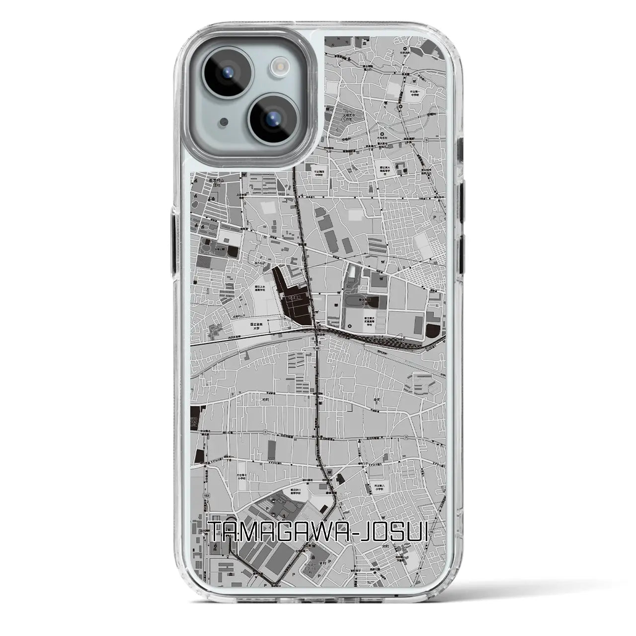 【玉川上水(東京都)】地図柄iPhoneケース(MagSafeタイプ)