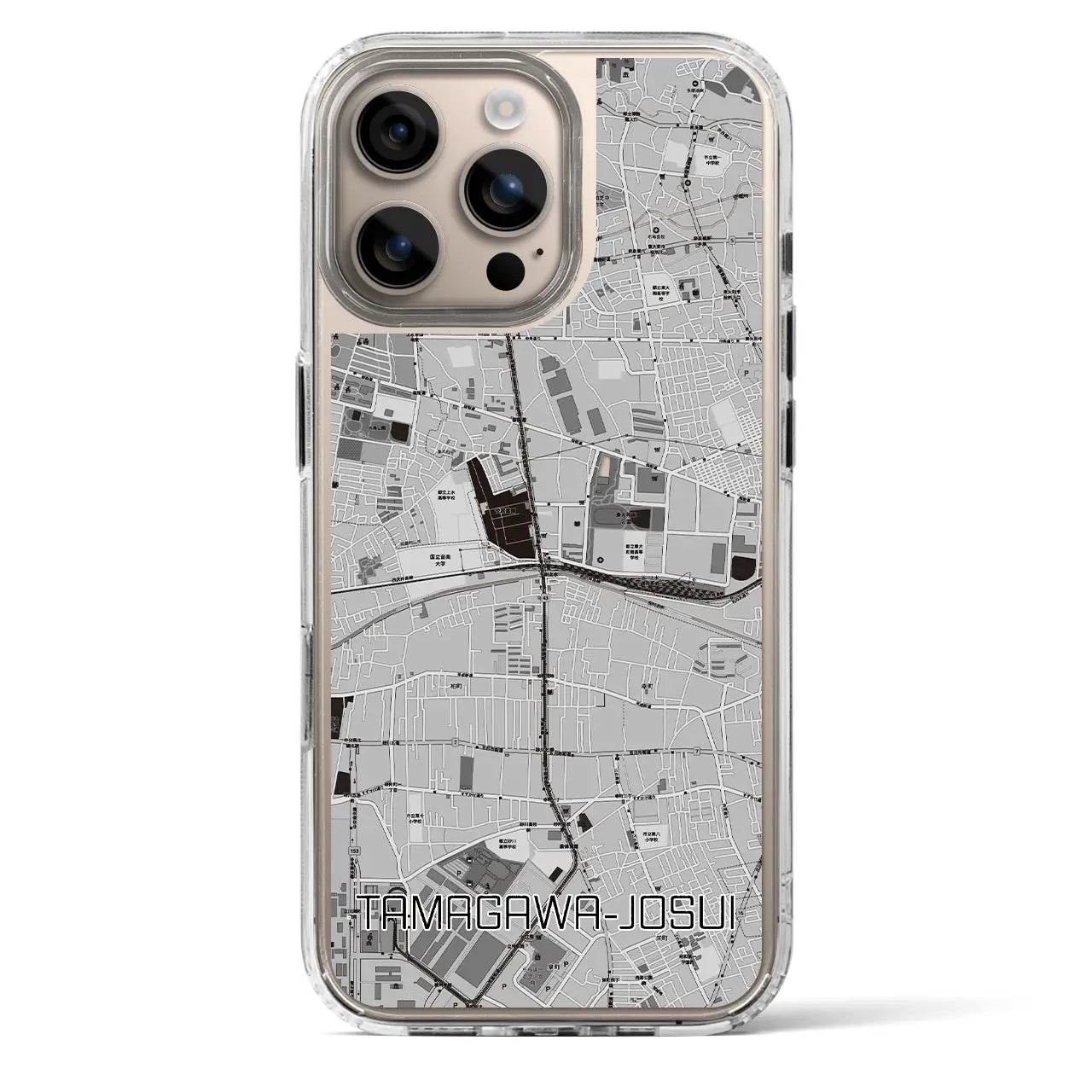 【玉川上水(東京都)】地図柄iPhoneケース(MagSafeタイプ)
