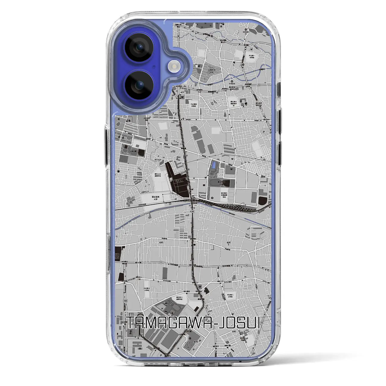 【玉川上水(東京都)】地図柄iPhoneケース(MagSafeタイプ)