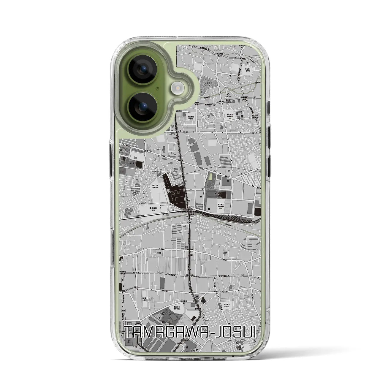 【玉川上水(東京都)】地図柄iPhoneケース(MagSafeタイプ)