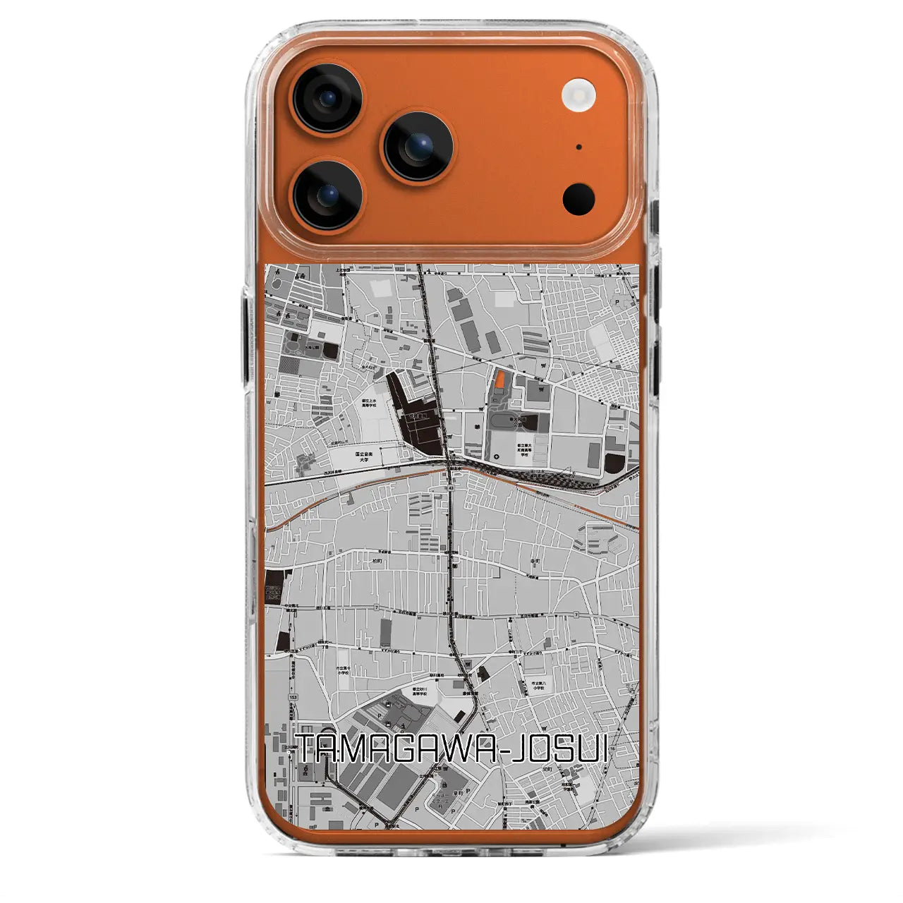 【玉川上水(東京都)】地図柄iPhoneケース(MagSafeタイプ)