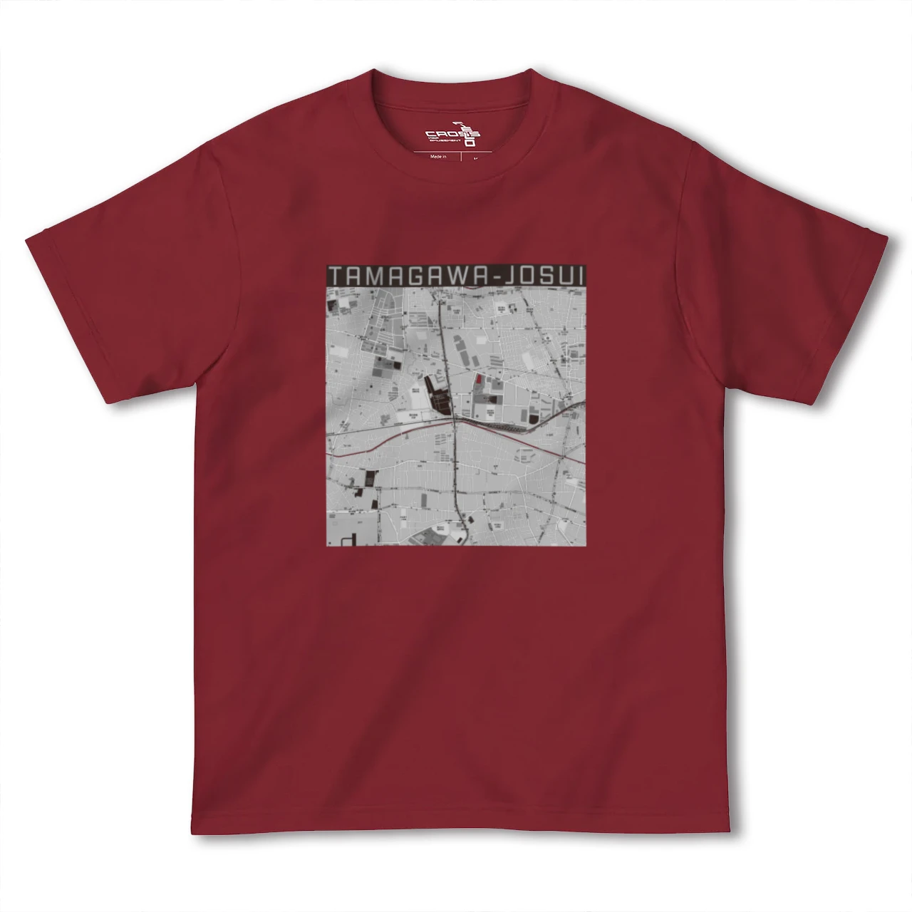 【玉川上水(東京都)】地図柄ヘビーウェイトTシャツ