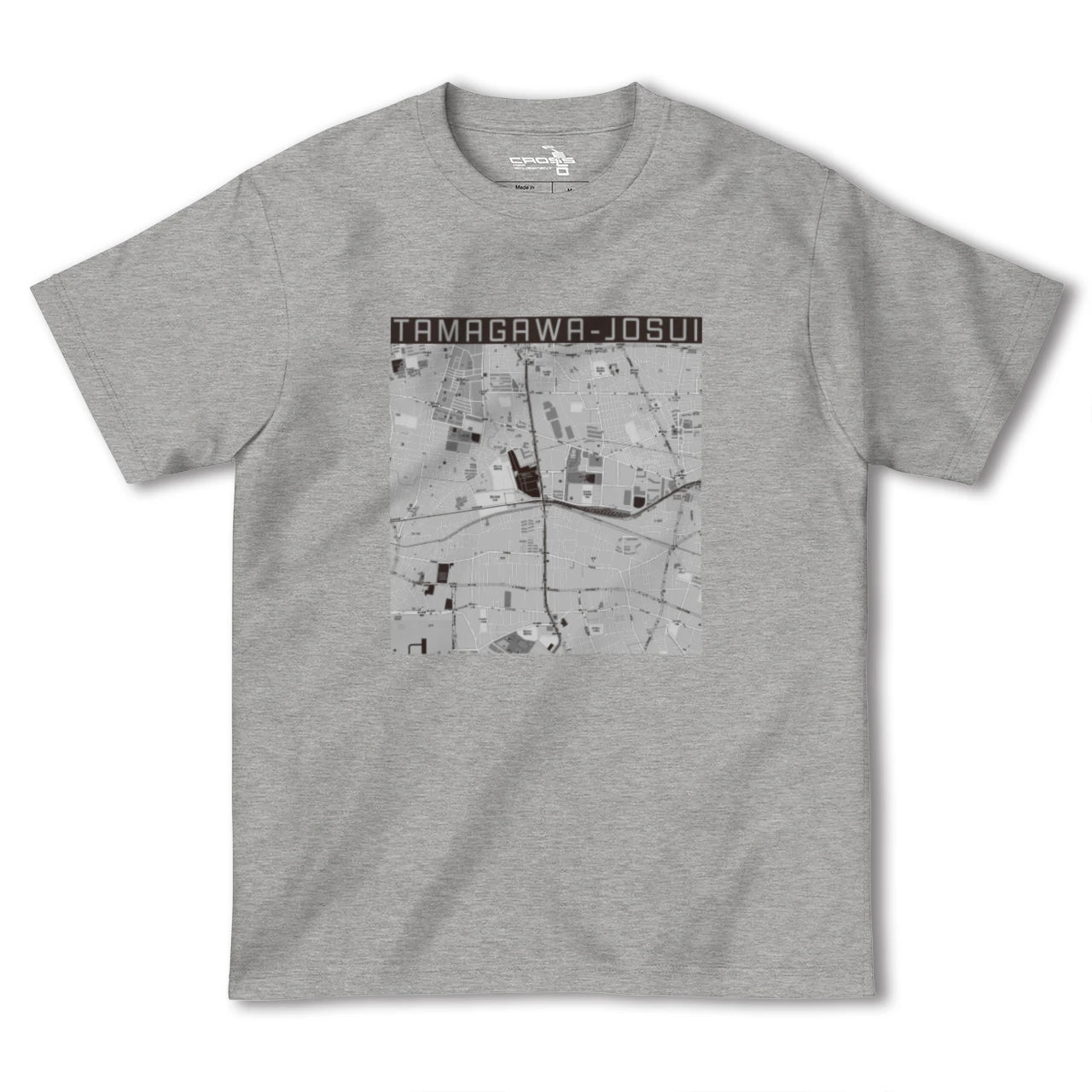 【玉川上水(東京都)】地図柄ヘビーウェイトTシャツ
