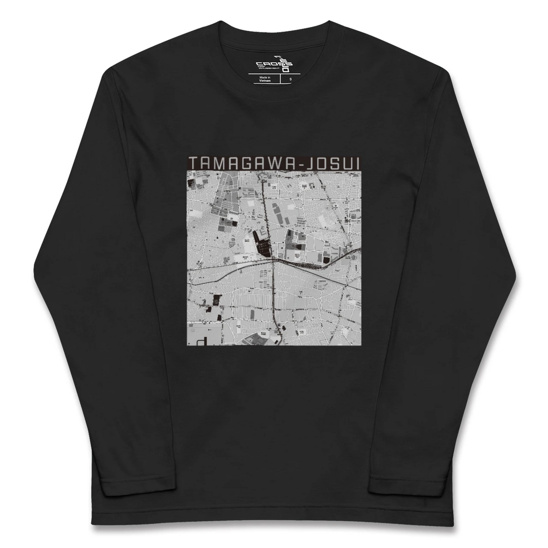【玉川上水(東京都)】地図柄ロングスリーブTシャツ
