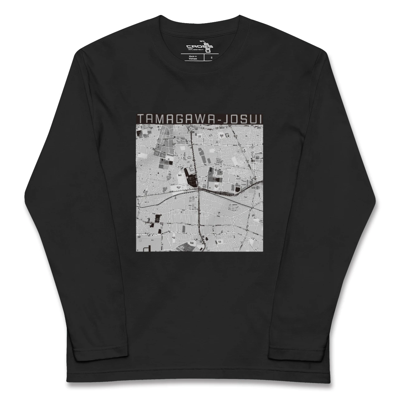 【玉川上水(東京都)】地図柄ロングスリーブTシャツ